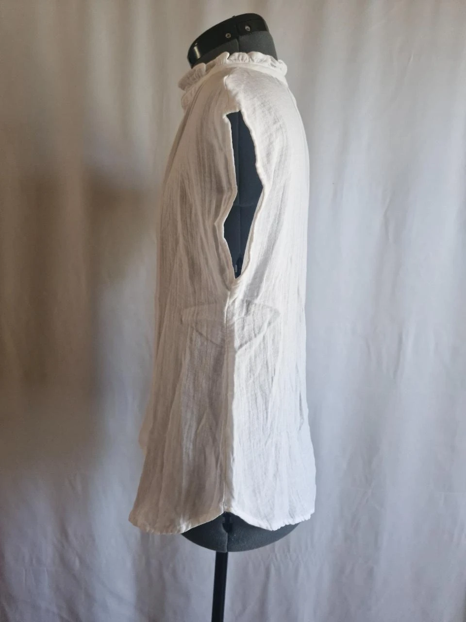 Women's Short Sleeve Blouse - White - Size XS – photo 2